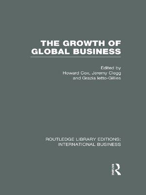 cover image of The Growth of Global Business (RLE International Business)